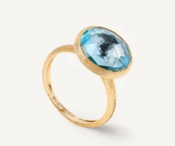 Rings-Marco Bicego 18K Yellow Gold Medium Blue Topaz Ring YellowGold