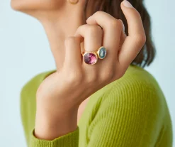 Rings-Marco Bicego 18K Yellow Gold Medium Gemstone Ring Yellowgold