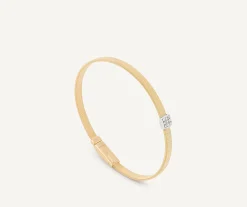 Bracelets-Marco Bicego 18K Yellow Gold Medium Stackable Bracelet With Diamonds Yellowgold