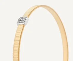 Bracelets-Marco Bicego 18K Yellow Gold Medium Stackable Bracelet With Diamonds Yellowgold