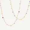 Necklaces-Marco Bicego 18K Yellow Gold Mixed Gemstone Long Necklace Yellowgold