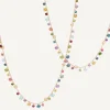 Necklaces-Marco Bicego 18K Yellow Gold Mixed Gemstone Long Necklace Yellowgold