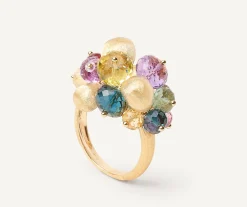 Rings-Marco Bicego 18K Yellow Gold Mixed Gemstone Cocktail Ring Yellowgold