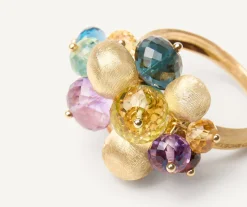 Rings-Marco Bicego 18K Yellow Gold Mixed Gemstone Cocktail Ring Yellowgold