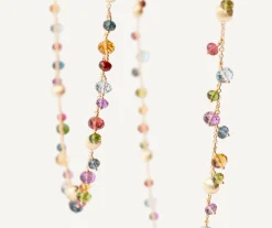 Necklaces-Marco Bicego 18K Yellow Gold Mixed Gemstone Long Necklace Yellowgold