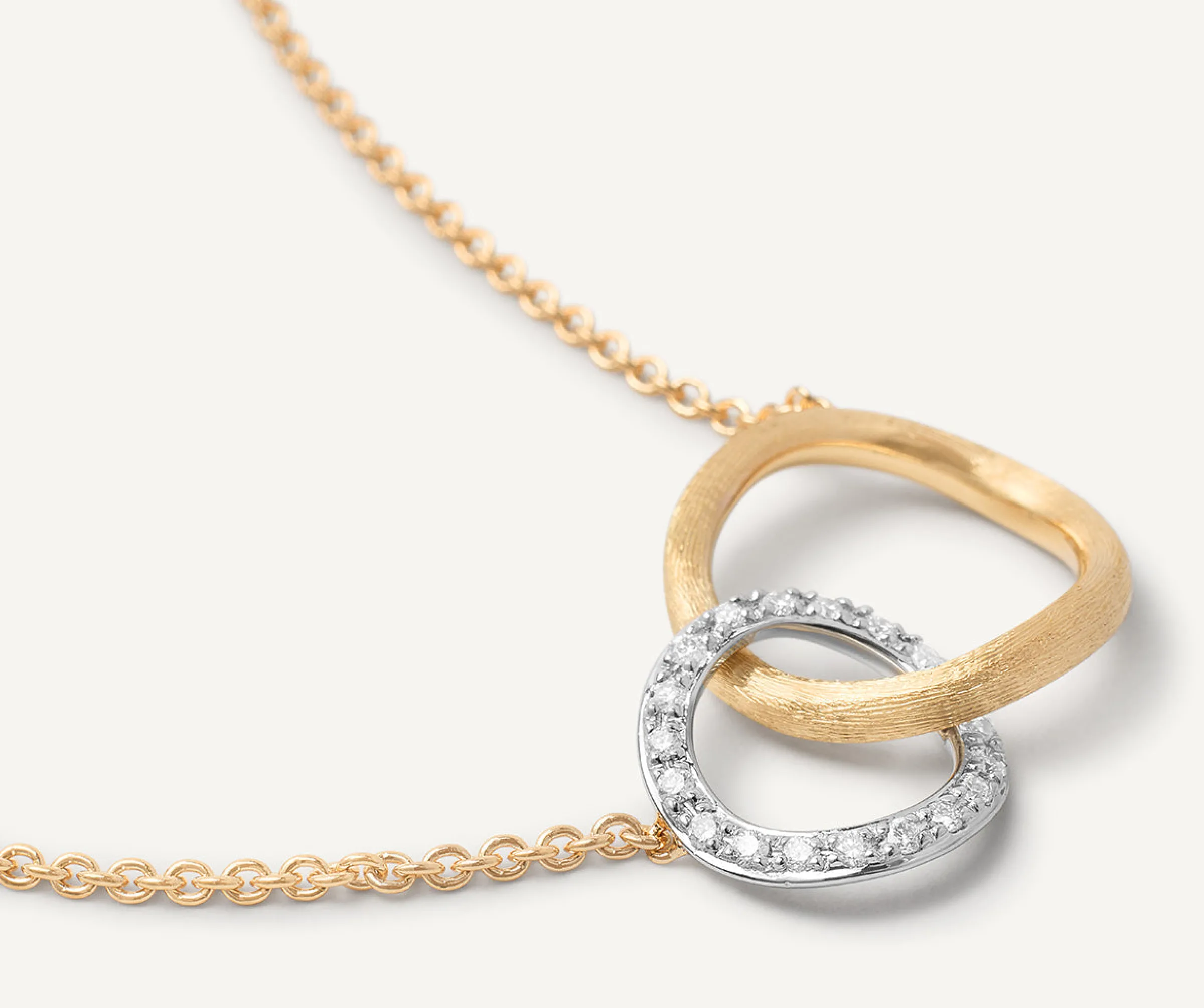 Pendants | Necklaces-Marco Bicego 18K Yellow Gold Mixed Link Diamond Pavé Pendant Yellowgold