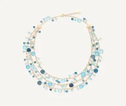 Necklaces-Marco Bicego 18K Yellow Gold Mixed Topaz Three-Strand Necklace Yellowgold