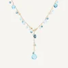 Necklaces-Marco Bicego 18K Yellow Gold Mixed Topaz Lariat Necklace Yellowgold