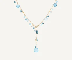 Necklaces-Marco Bicego 18K Yellow Gold Mixed Topaz Lariat Necklace Yellowgold