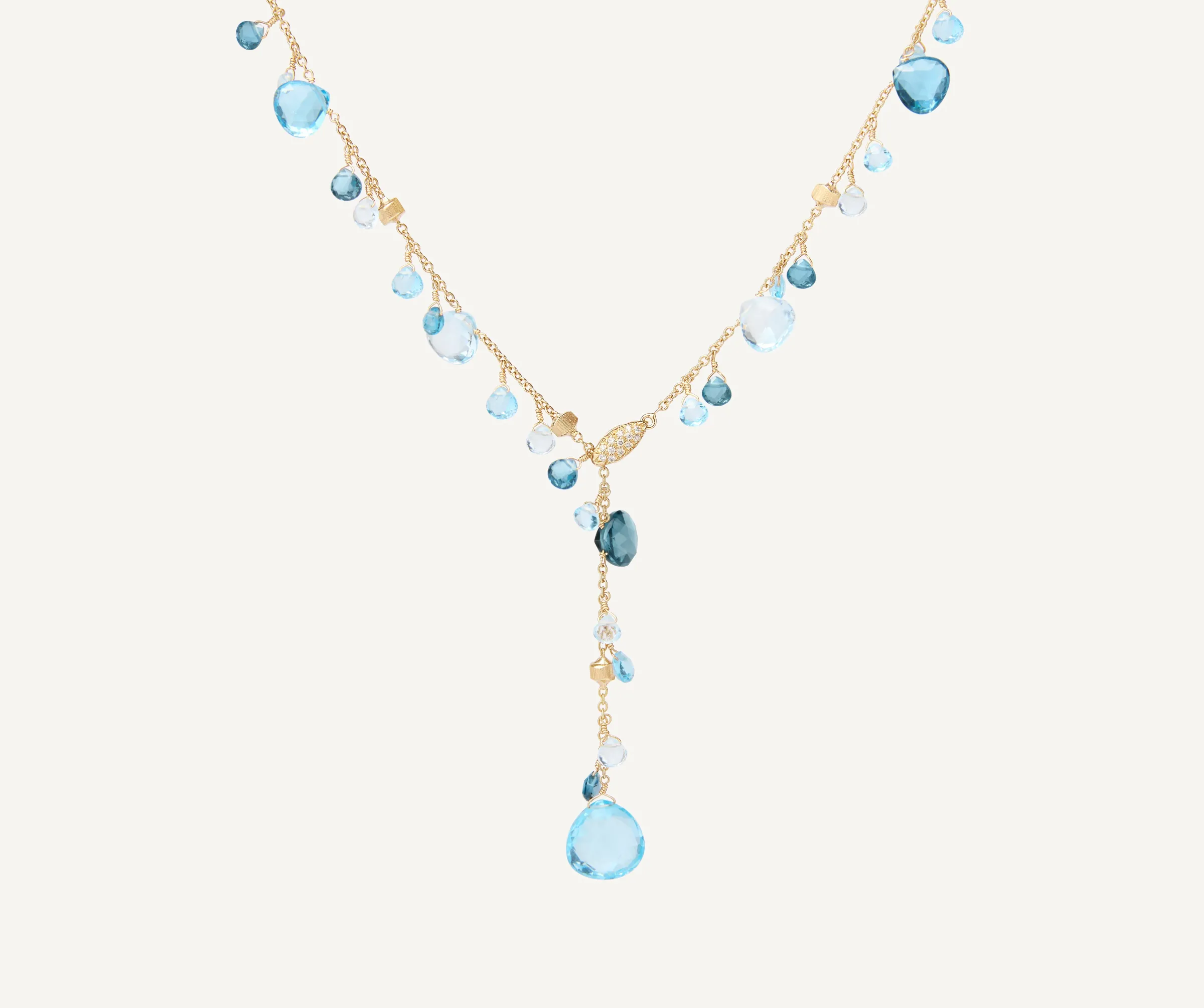Necklaces-Marco Bicego 18K Yellow Gold Mixed Topaz Lariat Necklace Yellowgold