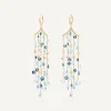 Earrings-Marco Bicego 18K Yellow Gold Mixed Topaz Five-Strand Chandelier Earrings Yellowgold