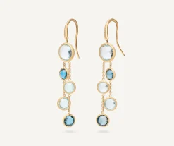 Earrings-Marco Bicego 18K Yellow Gold Mixed Topaz 2-Strand Earrings Yellowgold