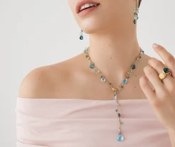 Necklaces-Marco Bicego 18K Yellow Gold Mixed Topaz Lariat Necklace Yellowgold