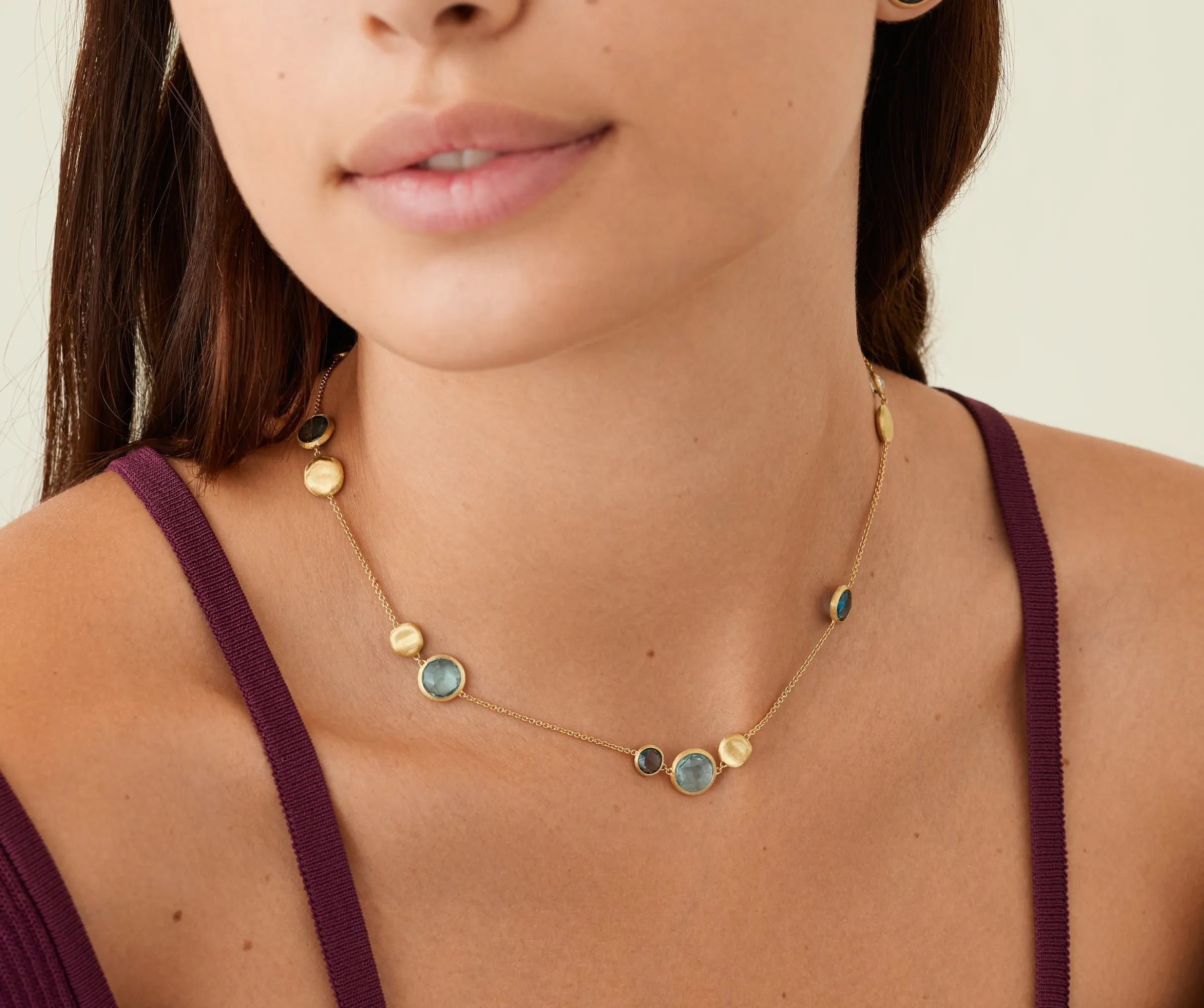 Necklaces-Marco Bicego 18K Yellow Gold Mixed Topaz Necklace Yellowgold