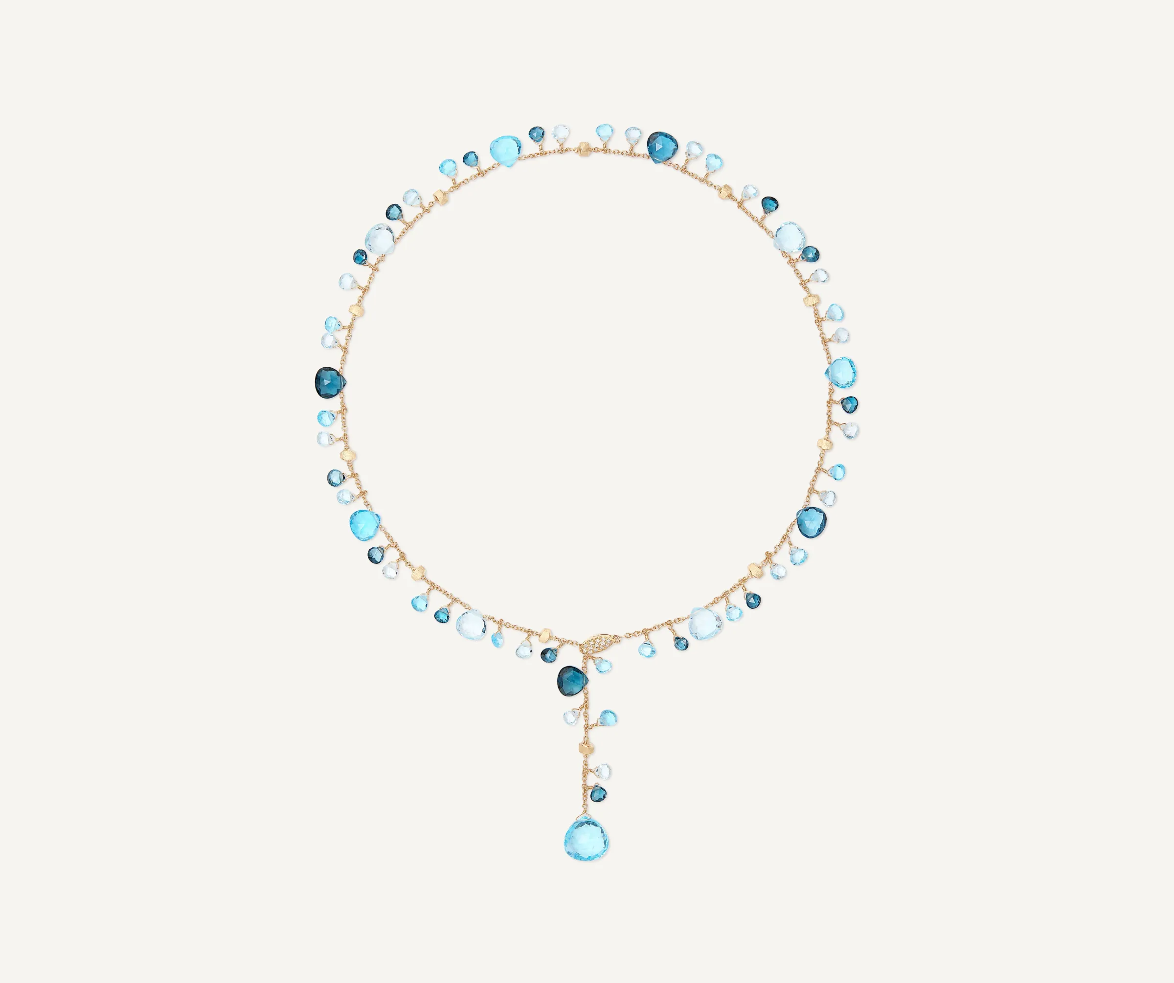 Necklaces-Marco Bicego 18K Yellow Gold Mixed Topaz Lariat Necklace Yellowgold