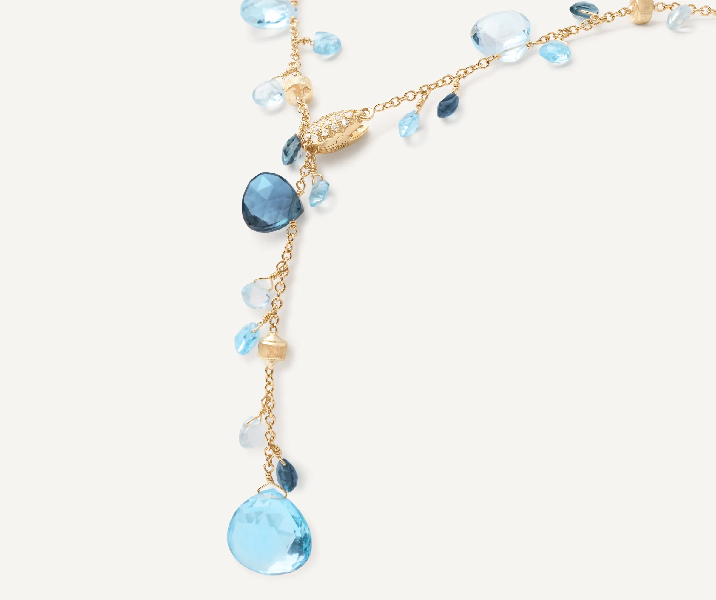 Necklaces-Marco Bicego 18K Yellow Gold Mixed Topaz Lariat Necklace Yellowgold