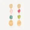 Earrings-Marco Bicego 18K Yellow Gold Mixed Tourmaline Drop Earrings with Diamonds Yellowgold