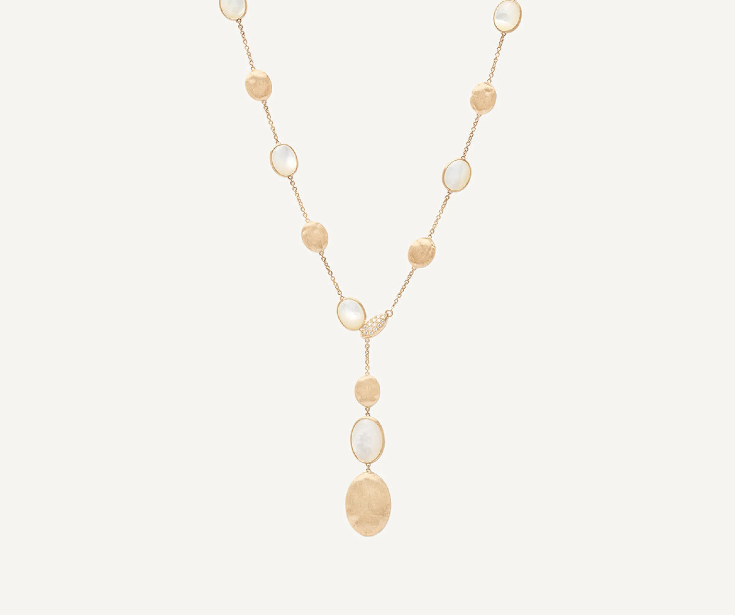 Necklaces-Marco Bicego 18K Yellow Gold Mother of Pearl u0026 Gold Lariat Yellowgold