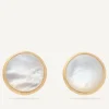 Earrings-Marco Bicego 18K Yellow Gold Mother of Pearl Medium Stud Earrings YellowGold