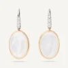 Earrings-Marco Bicego 18K Yellow Gold Mother of Pearl u0026 Diamond Drop Earrings Yellowgold
