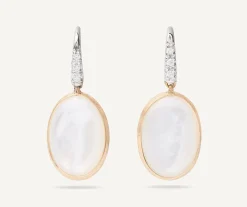 Earrings-Marco Bicego 18K Yellow Gold Mother of Pearl u0026 Diamond Drop Earrings Yellowgold