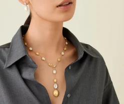 Necklaces-Marco Bicego 18K Yellow Gold Mother of Pearl u0026 Gold Lariat Yellowgold
