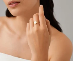 Rings-Marco Bicego 18K Yellow Gold Mother of Pearl Stackable Ring YellowGold