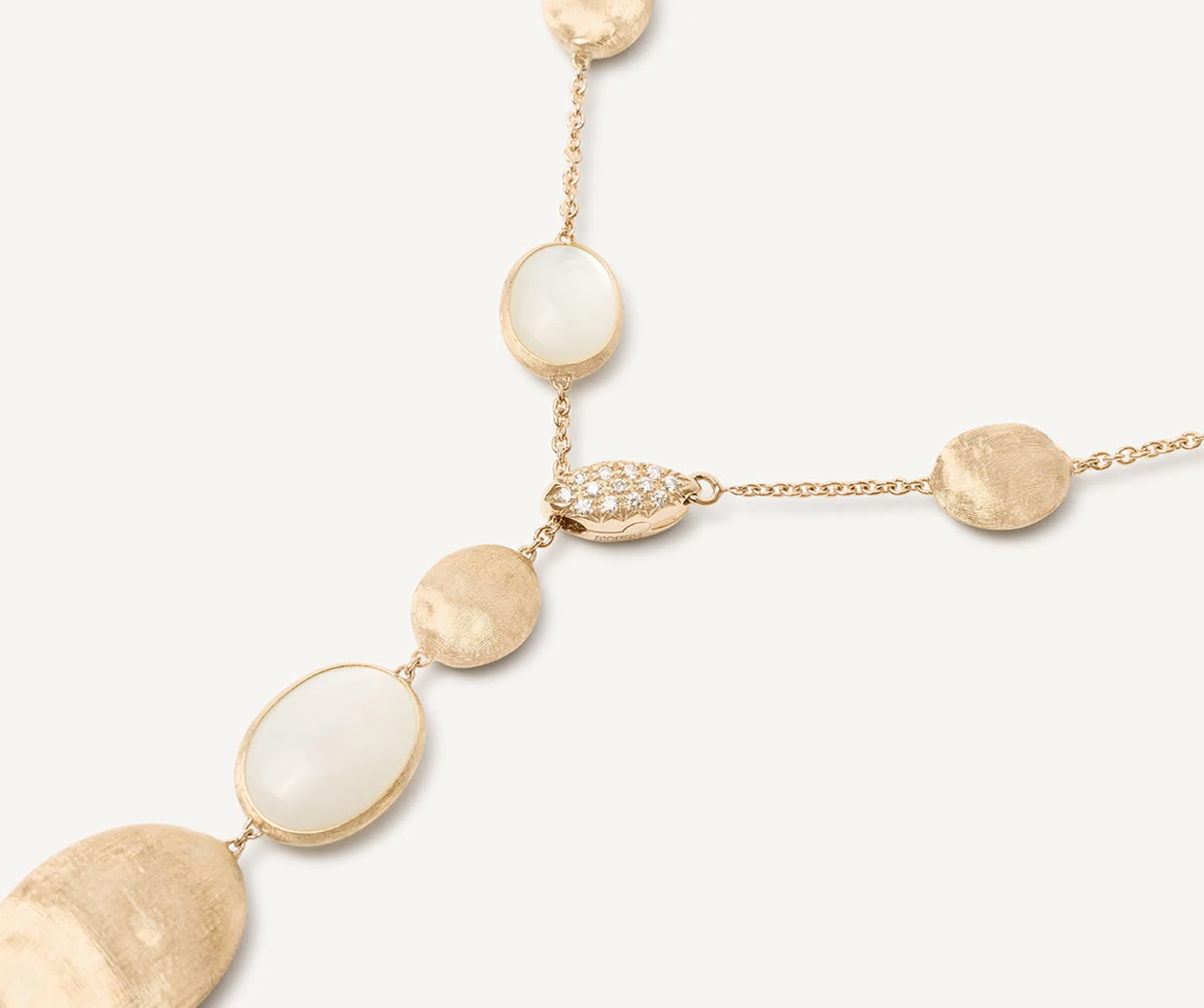 Necklaces-Marco Bicego 18K Yellow Gold Mother of Pearl u0026 Gold Lariat Yellowgold