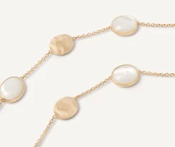 Necklaces-Marco Bicego 18K Yellow Gold Mother of Pearl u0026 Gold Necklace Yellowgold