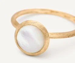 Rings-Marco Bicego 18K Yellow Gold Mother of Pearl Stackable Ring YellowGold