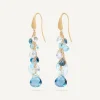 Earrings-Marco Bicego 18K Yellow Gold Multi-Strand Topaz Earrings Yellowgold