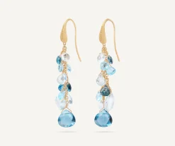 Earrings-Marco Bicego 18K Yellow Gold Multi-Strand Topaz Earrings Yellowgold