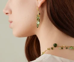 Earrings-Marco Bicego 18K Yellow Gold Multi-Strand Green Tourmaline Earrings Yellowgold