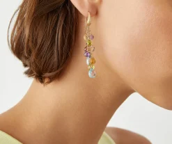 Earrings-Marco Bicego 18K Yellow Gold Multi-Strand Gemstone Earrings Yellowgold