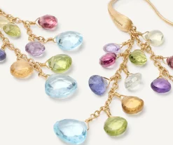 Earrings-Marco Bicego 18K Yellow Gold Multi-Strand Gemstone Earrings Yellowgold