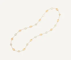 Necklaces-Marco Bicego 18K Yellow Gold Necklace with Mother of Pearl, Long Yellowgold