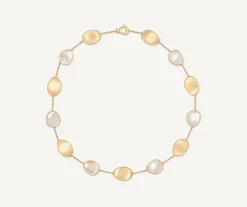 Necklaces-Marco Bicego 18K Yellow Gold Necklace with Mother of Pearl, Short Yellowgold