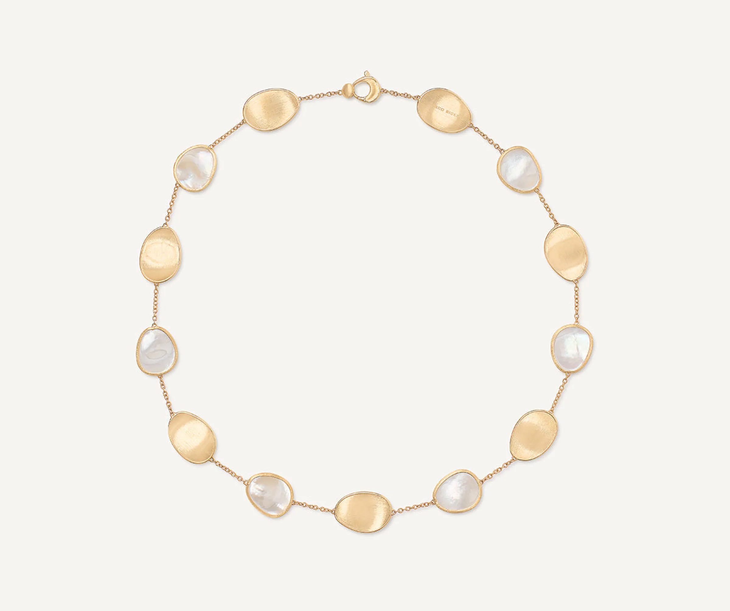 Necklaces-Marco Bicego 18K Yellow Gold Necklace with Mother of Pearl, Short Yellowgold