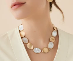 Necklaces-Marco Bicego 18K Yellow Gold Necklace with Mother of Pearl Yellowgold