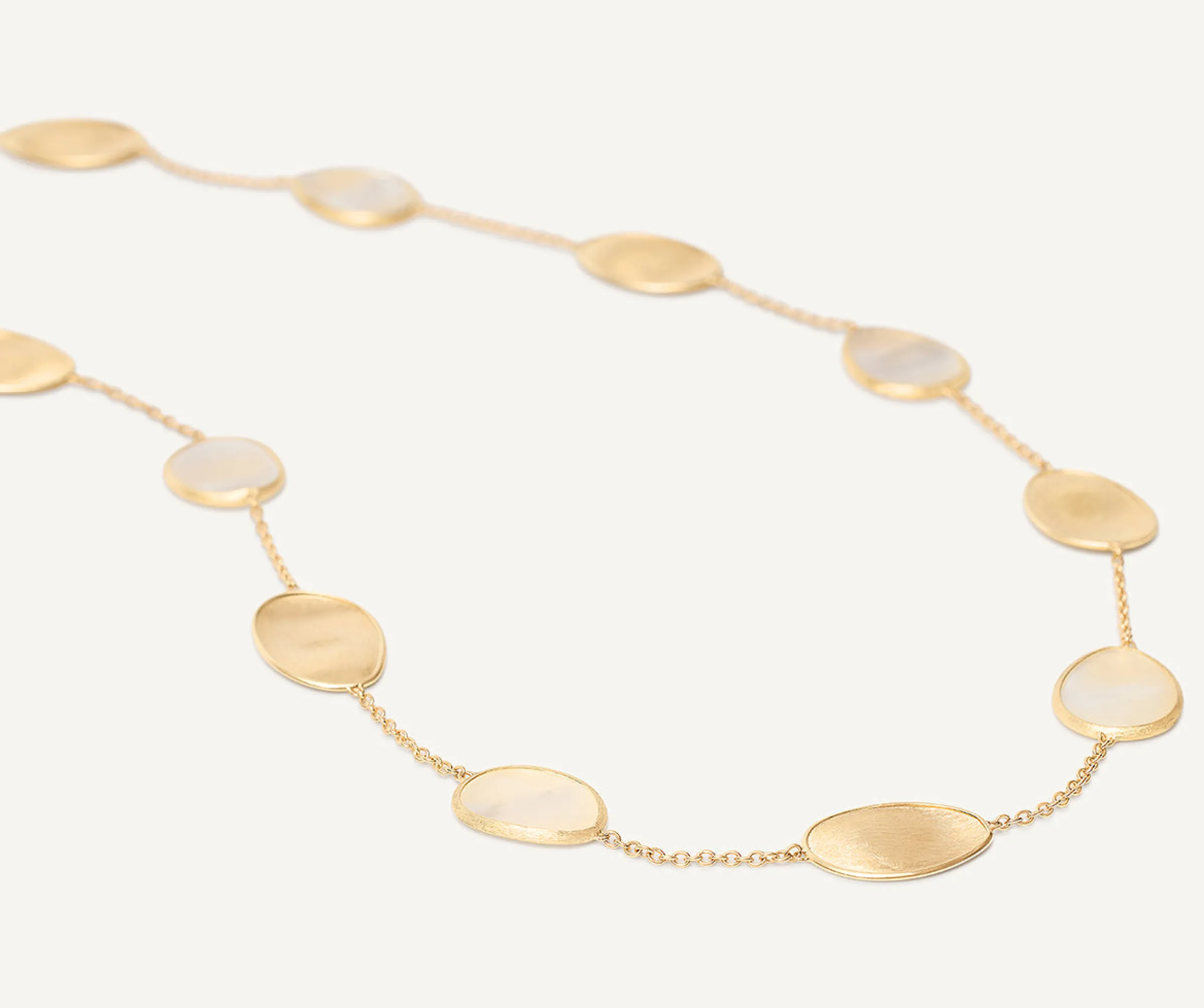 Necklaces-Marco Bicego 18K Yellow Gold Necklace with Mother of Pearl, Long Yellowgold