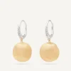 Earrings-Marco Bicego 18K Yellow Gold Pendant Earrings With Diamond Clip Yellowgold