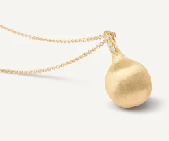 Pendants | Necklaces-Marco Bicego 18K Yellow Gold Pendant Necklace With Diamond Accents Yellowgold