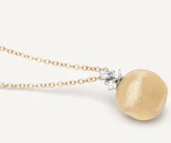 Pendants | Necklaces-Marco Bicego 18K Yellow Gold Pendant Necklace With Diamonds Yellowgold
