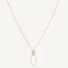 Pendants | Necklaces-Marco Bicego 18K Yellow Gold Pendant with Diamond Flowers Yellowgold