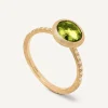 Rings-Marco Bicego 18K Yellow Gold Peridot Ring with Diamond Pavé Shank YellowGold