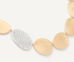 Necklaces-Marco Bicego 18K Yellow Gold Petal Collar Necklace With Diamonds Yellowgold
