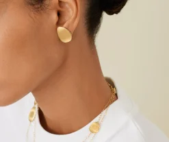 Earrings-Marco Bicego 18K Yellow Gold Petal Stud Earrings, Medium Yellowgold