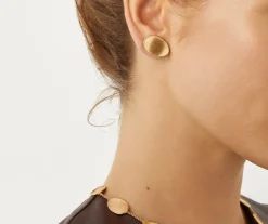 Earrings-Marco Bicego 18K Yellow Gold Petal Stud Earrings, Small Yellowgold