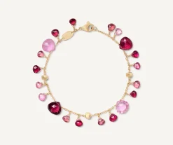 Bracelets-Marco Bicego 18K Yellow Gold Pink Tourmaline Single-Strand Bracelet Yellowgold