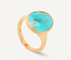 Rings-Marco Bicego 18K Yellow Gold Ring with Turquoise Yellowgold